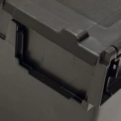 Tote Box Attached Lid Container Black -Storage Equipment Store AIG3602522