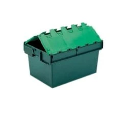 Tote Box With Attached Lid Green -Storage Equipment Store AIG3605559