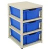 Single Gratnell Tray Stacker (694h X 354w) With 3 Gratnell Trays -Storage Equipment Store AIG3607516