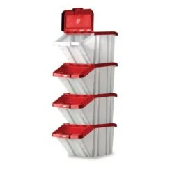 Containers With Coloured Lids - 50L 7 Containers With Coloured Lids - 50L -Storage Equipment Store AIG3611070
