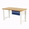 Bott Cubio Heavy Duty Industrial Workbench With Single Drawer & Wood Top -Storage Equipment Store AIG3611296