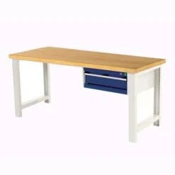 Bott Cubio Heavy Duty Industrial Workbench With Single Drawer & Wood Top -Storage Equipment Store AIG3611297