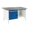 Bott Cubio Heavy Duty Workbench With Lino Top Shelf And Drawer 840x1500x750mm -Storage Equipment Store AIG3611586