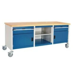 Bott Cubio Mobile Workbench With MPX Worktop HxWxD 840x2000x750mm -Storage Equipment Store AIG3611621