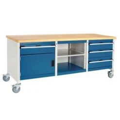 Bott Cubio Mobile Workbench With MPX Worktop HxWxD 840x2000x750mm -Storage Equipment Store AIG3611625