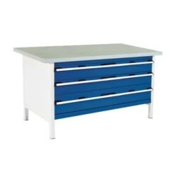 Bott Cubio Heavy Duty Workbench With Lino Worktop & Drawers HxWxD 840x1500x750mm -Storage Equipment Store AIG3611634