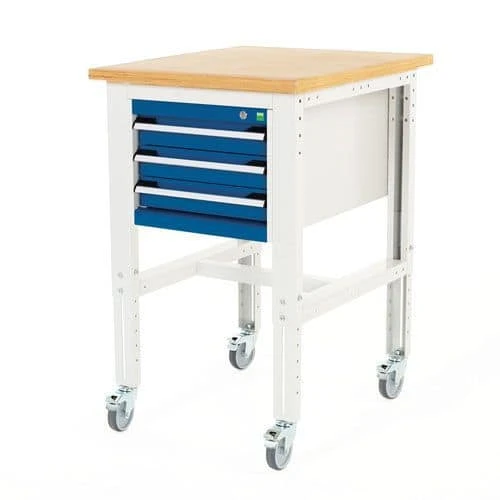 Bott Cubio Mobile Workbench With MPX Worktop HxWxD 840-1140x750x750mm 4 Bott Cubio Mobile Workbench With MPX Worktop HxWxD 840-1140x750x750mm - Image 2