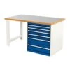 Bott Cubio Heavy Duty Workbench With Lino Worktop & Drawers HxWxD 840x1500x900mm -Storage Equipment Store AIG3611719
