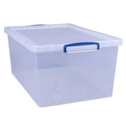 Nestable Clip Lock Box - 62 L - Clear - Really Useful Boxes -Storage Equipment Store AIG3613109