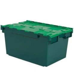 Tote Box With Attached Lid Green -Storage Equipment Store AIG3614723