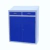 Metal Anti-Bacterial Workstation Cabinet - Double Drawer 1200x915x457mm -Storage Equipment Store AIG3615874