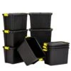 Heavy Duty Storage Box With Lid - 60L - Pack Of 10 - Strata -Storage Equipment Store AIG3616854
