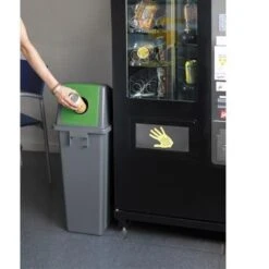 Waste Sorting Bins - Different Coloured Lids - 60-80 Litre - Manutan -Storage Equipment Store AIG3618479