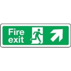 Fire Exit Sign - Arrow Up Right