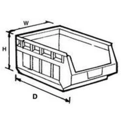 1.27L Picking/Storage Bins TC2 H75xW100xD165mm - Pack Of 20 -Storage Equipment Store AIG3621112