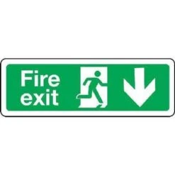 Fire Exit Sign - Arrow Down