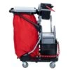 Janitor Cart/Cleaning Trolley - Four Buckets & 120 Litre Bin - Manutan
