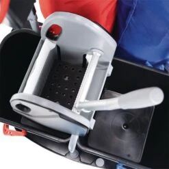 Janitor Cart/Cleaning Trolley - Four Buckets & 120 Litre Bin - Manutan -Storage Equipment Store AIG37414808