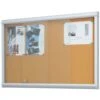 Leader Indoor Enclosed Bulletin Board With Sliding Doors - Cork Board - Security Glass Door 1 Leader Indoor Enclosed Bulletin Board With Sliding Doors - Cork Board - Security Glass Door -Storage Equipment Store AIG379064