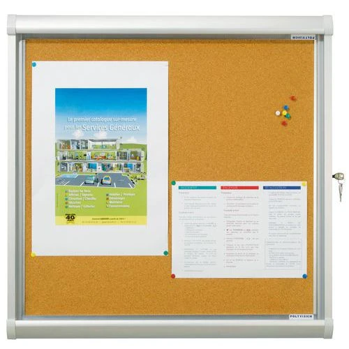 Stylish Indoor Enclosed Bulletin Board - Cork Board - Safety-glass Door 3 Stylish Indoor Enclosed Bulletin Board - Cork Board - Safety-glass Door