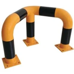 Corner Traffic Hoop Barriers - Black & Yellow - Steel - Manutan UK 22 Corner Traffic Hoop Barriers - Black & Yellow - Steel - Manutan UK -Storage Equipment Store AIG3819650