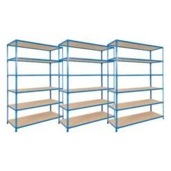 3 Bay Rapid 2 Medium Duty Shelving With 6 Chipboard Shelves 1980h 1220w 610d - Offer -Storage Equipment Store AIG3881349