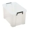26 Litre Clear Plastic Storage Boxes - Clip Lock Lids - Manutan UK -Storage Equipment Store AIG3881475