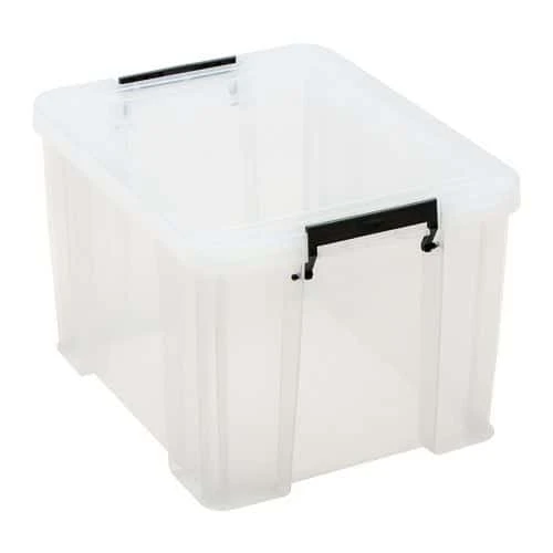 36 Litre Clear Plastic Storage Boxes - Clip Lock Lids - Manutan UK 5 36 Litre Clear Plastic Storage Boxes - Clip Lock Lids - Manutan UK - Image 3