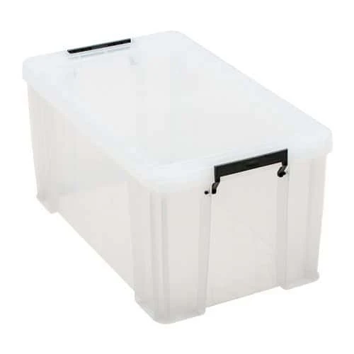 51 Litre Clear Plastic Storage Boxes - Clip Lock Lids - Manutan UK 3 51 Litre Clear Plastic Storage Boxes - Clip Lock Lids - Manutan UK