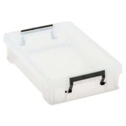 Manutan 5.5L Box Clear With Grey Handles