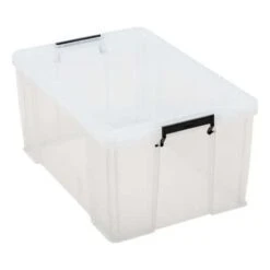 70 Litre Clear Plastic Storage Boxes - Clip Lock Lids - Manutan UK 7 70 Litre Clear Plastic Storage Boxes - Clip Lock Lids - Manutan UK -Storage Equipment Store AIG3881483