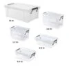 Set Of 5 Clear Storage Boxes - 10L, 2.6L, 1.7L, 0.8L & 0.3L - Manutan -Storage Equipment Store AIG3881485