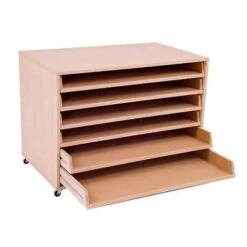 Mobile Paper Storage Unit (754h X 1020w) With 6 Pull Out Drawers