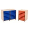 Mobile Melamine Storage Unit Complete With A3 Gratnells Trays -Storage Equipment Store AIG3881933