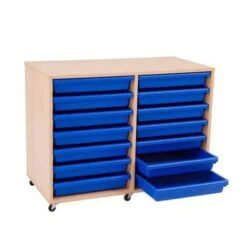 Mobile Melamine Storage Unit Complete With A3 Gratnells Trays -Storage Equipment Store AIG3881935