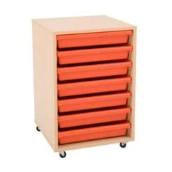 Mobile Melamine Storage Unit Complete With A3 Gratnells Trays -Storage Equipment Store AIG3881936