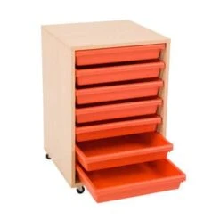 Mobile Melamine Storage Unit Complete With A3 Gratnells Trays -Storage Equipment Store AIG3881937