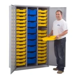 Lockable Cupboard - 41 Gratnells Trays