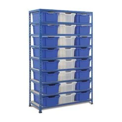 Rapid 2 (1600h X 1020w) Shelving Bay With 24 Deep Gratnells Trays