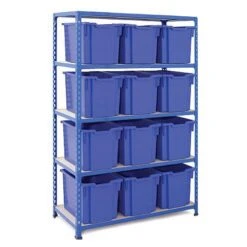 Rapid 2 (1600h X 1020w) Shelving Bay With 12 Jumbo Gratnells Trays