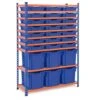 Rapid 2 (1600h X 1020w) Shelving Bay With 21 Shallow & 6 Jumbo Gratnells Trays 2 Rapid 2 (1600h X 1020w) Shelving Bay With 21 Shallow & 6 Jumbo Gratnells Trays -Storage Equipment Store AIG3882179