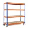 Rapid 1 Heavy Duty Mobile Shelving Bay - 1625h With 4 Shelves 1 Rapid 1 Heavy Duty Mobile Shelving Bay - 1625h With 4 Shelves -Storage Equipment Store AIG3883096