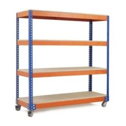 Rapid 1 Heavy Duty Mobile Shelving Bay - 1625h With 4 Shelves -Storage Equipment Store AIG3883098