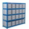 Rapid 1 Heavy Duty Shelving With Solid Euro Containers - 2134w 610d 2 Rapid 1 Heavy Duty Shelving With Solid Euro Containers - 2134w 610d -Storage Equipment Store AIG3883248