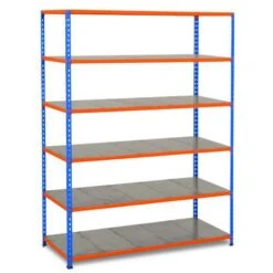 Rapid 2 Medium Duty Shelving With Galvanised Steel Steel Panel Shelves 25 Rapid 2 Medium Duty Shelving With Galvanised Steel Steel Panel Shelves -Storage Equipment Store AIG3883508