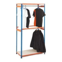 Rapid 2 Single Rail Garment Shelving With 2 Levels - 1980h