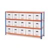 Rapid 2 Storage Bays (990h X 1525w) 15 Economy Document Boxes -Storage Equipment Store AIG3883650
