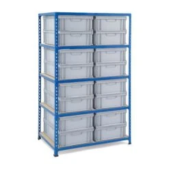 Rapid 2 Shelving (1600h X 915w) 16 Solid Euro Containers