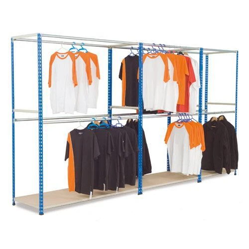 Rapid 2 Double Rail Garment Shelving With Heavy Duty Rails 4 Rapid 2 Double Rail Garment Shelving With Heavy Duty Rails - Image 2