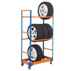 Rapid 2 Mobile Tyre Storage - 1700h X 915w X 455d With 3 Shelves -Storage Equipment Store AIG3883727